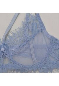 Intica - Koronkowy zestaw bielizny z pasem do pończoch na romantyczne okazje Elie. Kolor: niebieski. Materiał: koronka. Wzór: koronka #9