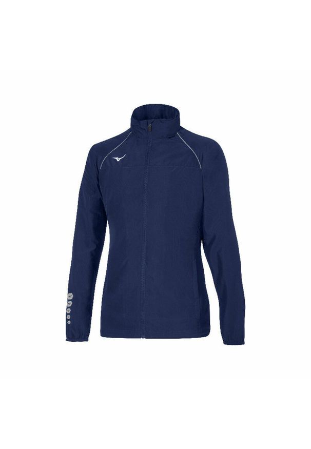 Kurtka do biegania damska Mizuno Osaka wind. Kolor: niebieski. Sport: bieganie