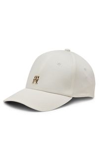 TOMMY HILFIGER - Tommy Hilfiger Czapka z daszkiem Essential Chic Cap AW0AW15772 Beżowy. Kolor: beżowy. Materiał: materiał #1