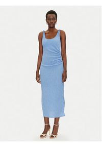 French Connection Sukienka codzienna 71YOE Niebieski Regular Fit. Okazja: na co dzień. Kolor: niebieski. Materiał: syntetyk. Typ sukienki: proste. Styl: casual #5
