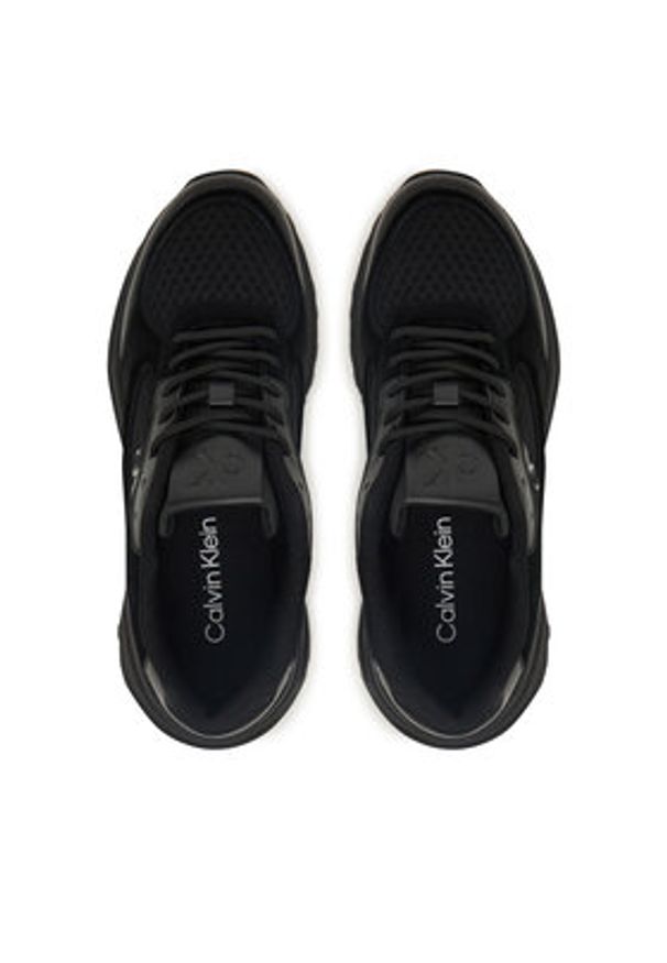 Calvin Klein Jeans Sneakersy Hike Runner Mesh Mix Ck YW0YW01994 Czarny. Kolor: czarny. Materiał: skóra