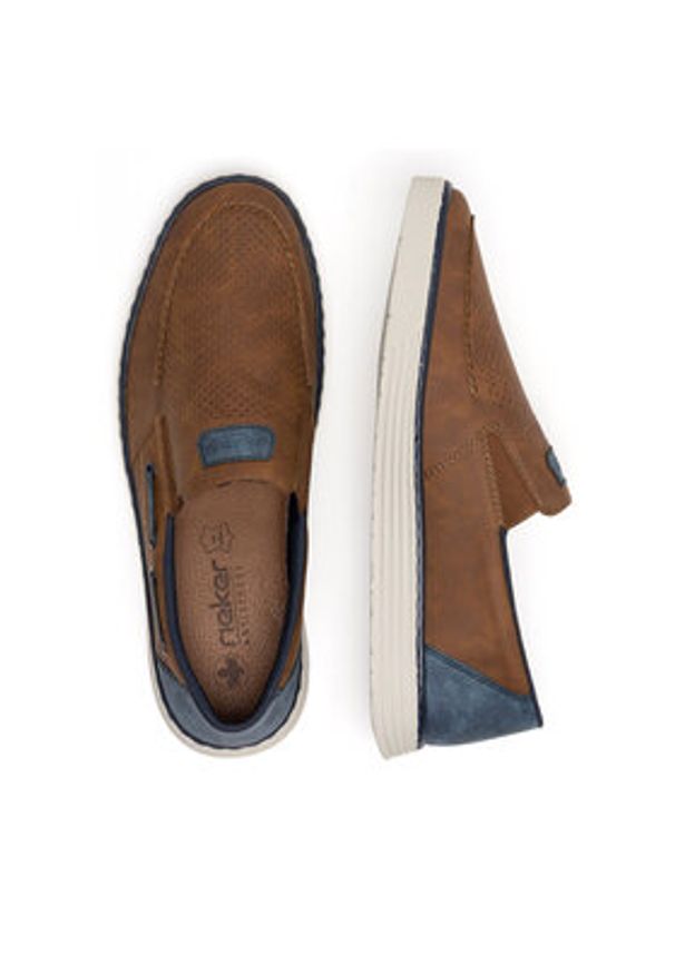 Rieker Półbuty B2264-24 Brązowy. Kolor: brązowy