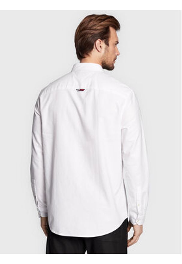 Tommy Jeans Koszula Classic Oxford DM0DM15408 Biały Classic Fit. Kolor: biały. Materiał: bawełna
