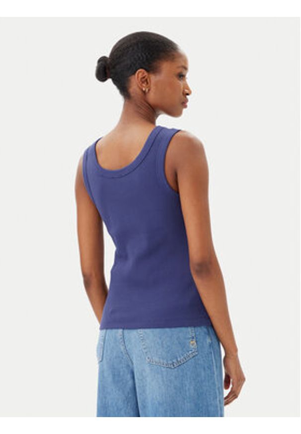 Marella Top Dede 2515941032 Granatowy Regular Fit. Kolor: niebieski. Materiał: bawełna