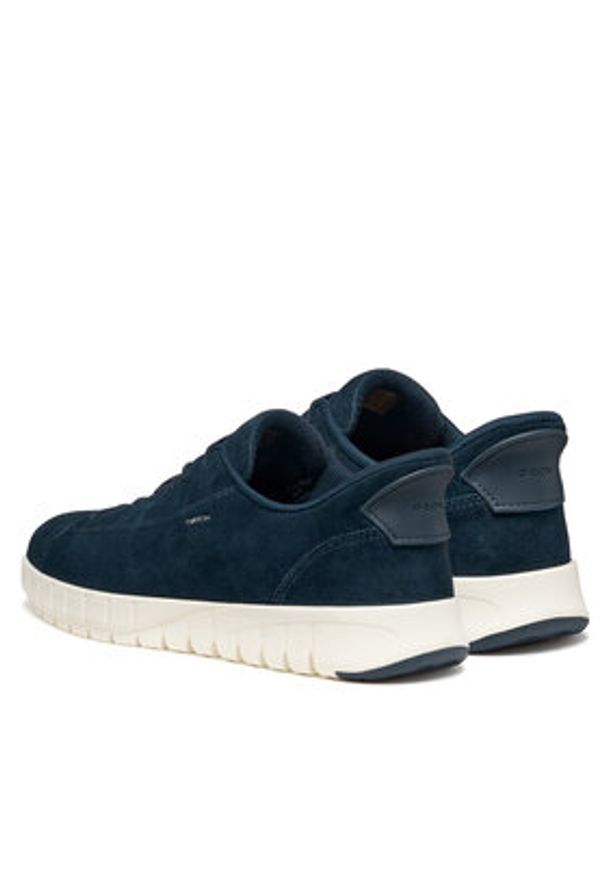 Geox Sneakersy U Flextride Plus U65MAA 00022 C4002 Granatowy. Kolor: niebieski. Materiał: skóra, zamsz