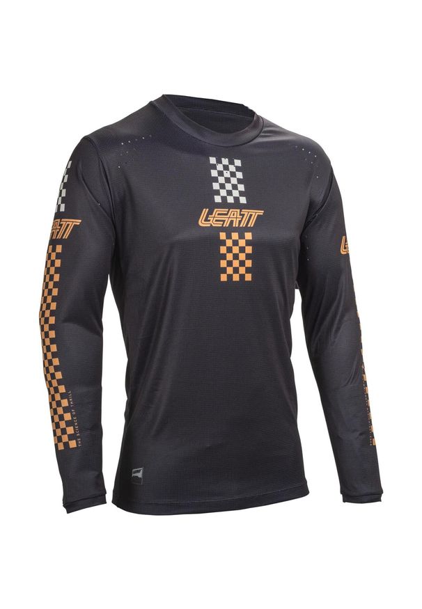 LEATT - Bluza rowerowa męska Leatt Jersey MTB Enduro 4.0. Kolor: czarny. Materiał: jersey