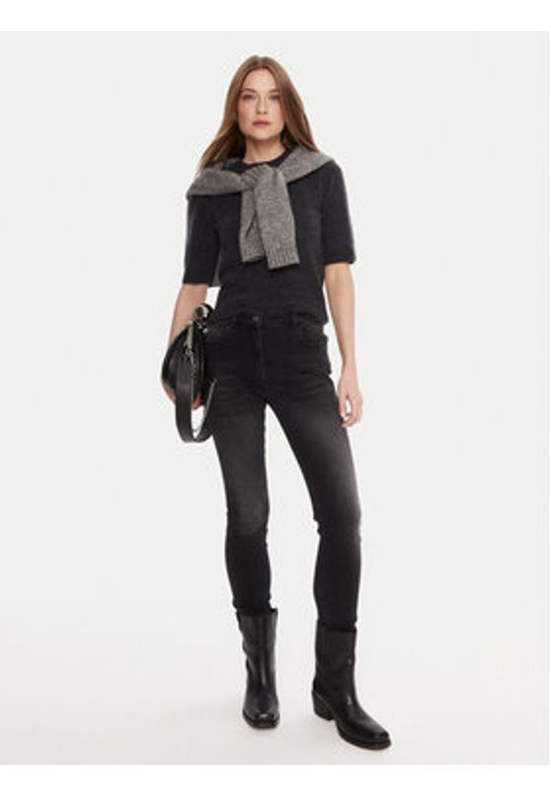 Marella Jeansy 2523186104 Czarny Skinny Fit. Kolor: czarny