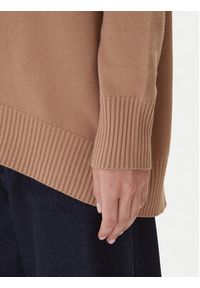 Kontatto Sweter 3M0822C Beżowy Relaxed Fit. Kolor: beżowy. Materiał: syntetyk