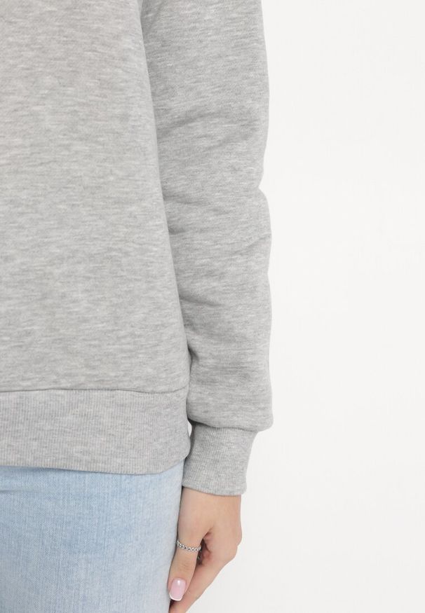 Born2be - Szara Bluza Sotear. Okazja: na co dzień. Kolor: szary. Materiał: polar, jeans, dzianina. Długość rękawa: długi rękaw. Długość: długie. Wzór: jednolity. Sezon: zima, jesień. Styl: klasyczny, casual