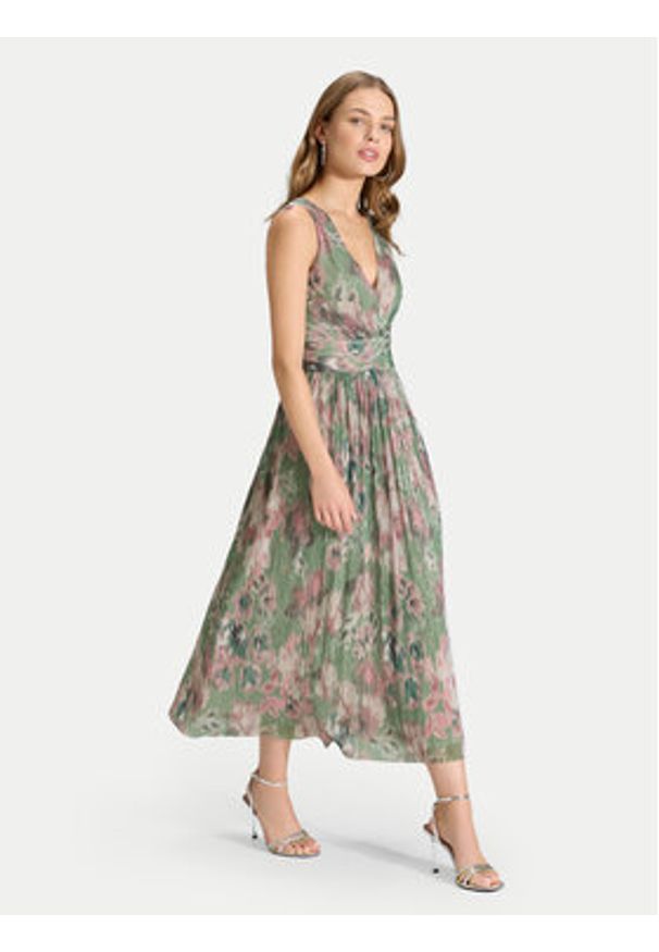 Swing Sukienka koktajlowa 5AK06100 Zielony Regular Fit. Kolor: zielony. Materiał: syntetyk. Styl: wizytowy