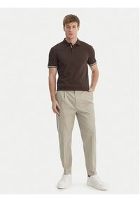 JOOP! Jeans Polo 15 JJJ-17Amare 30046012 Brązowy Modern Fit. Typ kołnierza: polo. Kolor: brązowy. Materiał: bawełna #5