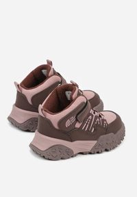 Born2be - Różowe Ocieplone Botki Sportowe Stylizowane na Sneakersy Mevinadea. Okazja: na co dzień. Kolor: różowy. Materiał: jeans, materiał. Styl: sportowy #3