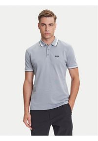 BOSS Polo Paddy 50469055 Szary Regular Fit. Typ kołnierza: polo. Kolor: szary. Materiał: bawełna