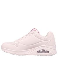 skechers - Buty do chodzenia damskie Skechers Spread The Love. Zapięcie: sznurówki. Kolor: różowy. Materiał: materiał, syntetyk, tkanina. Szerokość cholewki: normalna. Sport: turystyka piesza