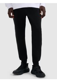 4f - 4F Spodnie dresowe joggery męskie - czarne S. Kolor: czarny. Materiał: dresówka #2