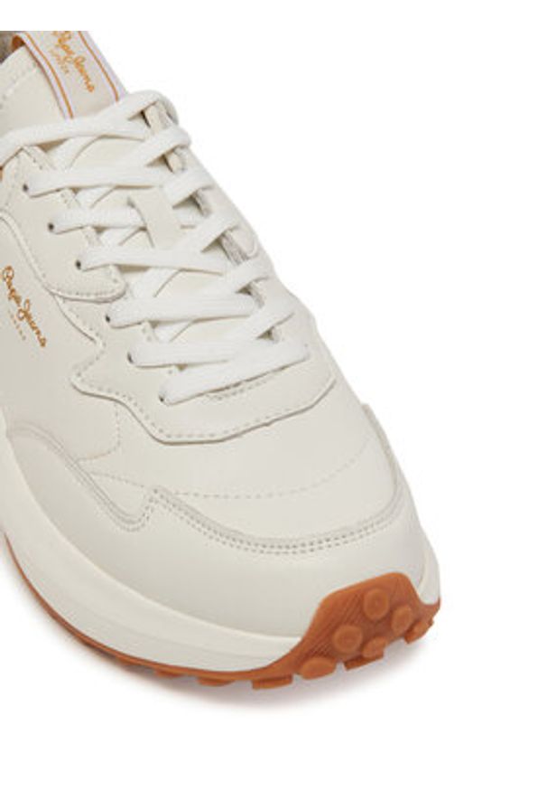 Pepe Jeans Sneakersy PLS60014 Beżowy. Kolor: beżowy. Materiał: skóra