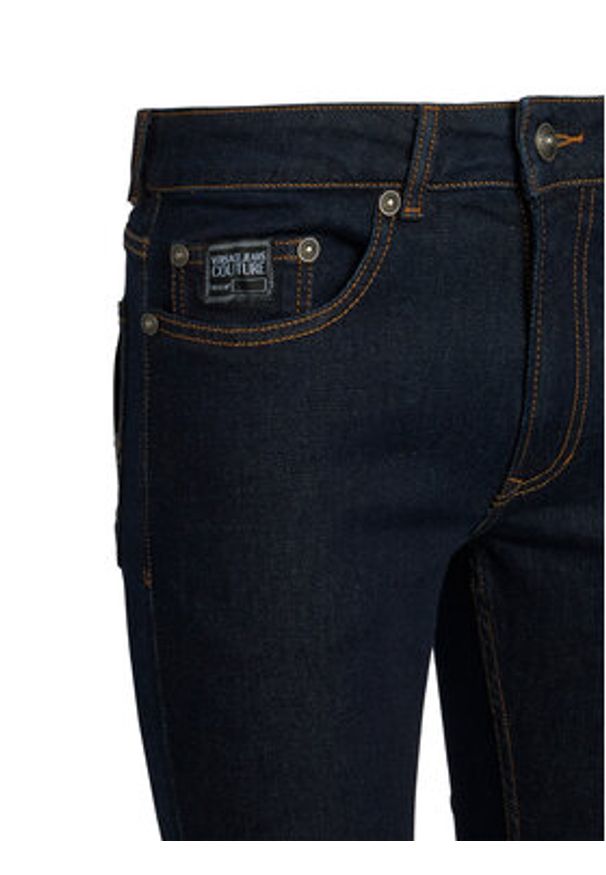 Versace Jeans Couture Jeansy 80GAB5K0 DW042 Granatowy Skinny Fit. Kolor: niebieski