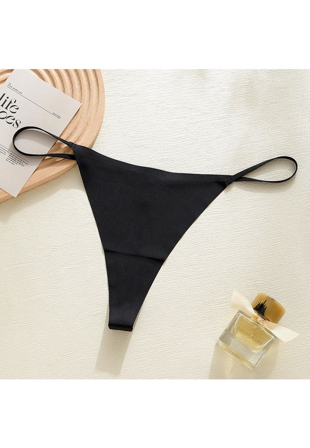 Intica - Stringi bezszwowe mini do obcisłych ubrań Benita. Kolor: czarny. Materiał: materiał