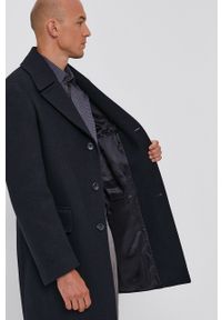 TOMMY HILFIGER - Tommy Hilfiger Płaszcz męski kolor czarny przejściowy. Okazja: na co dzień. Kolor: czarny. Materiał: tkanina. Wzór: gładki. Styl: casual, klasyczny #6