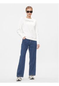 Tommy Jeans Bluza Linear DW0DW17323 Biały Regular Fit. Kolor: biały. Materiał: bawełna #4