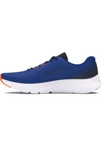 Buty do biegania chłopięce Under Armour UA Bgs Charged Rogue 4 - niebieskie. Kolor: niebieski. Materiał: guma. Szerokość cholewki: normalna #2