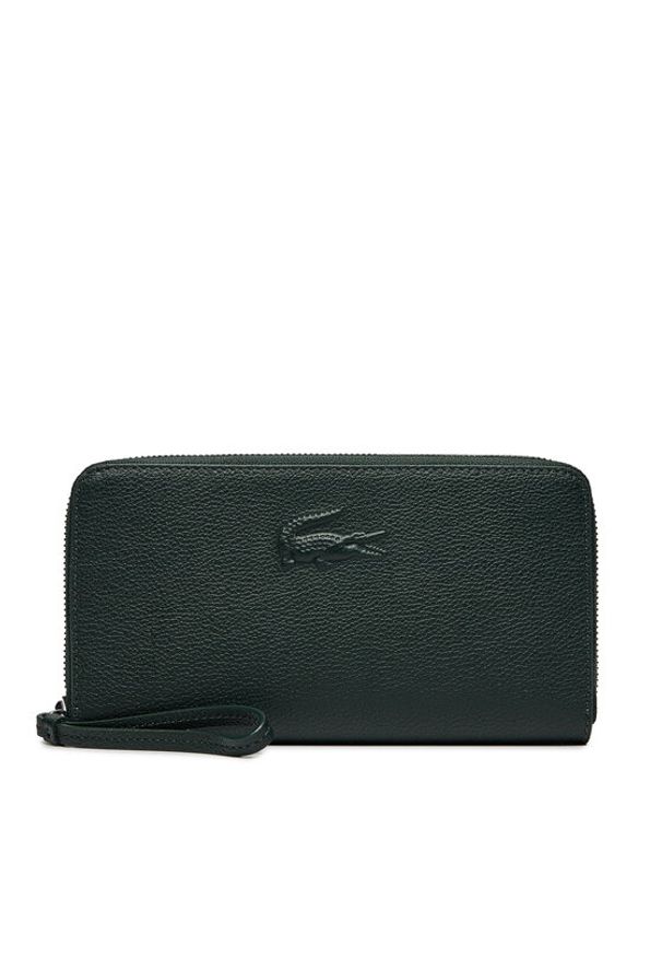 Lacoste Portfel Large City Court leather Billfold NF4508IE Zielony. Kolor: zielony. Materiał: skóra