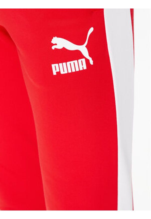 Puma Spodnie dresowe Iconic T7 530098 Czerwony Regular Fit. Kolor: czerwony. Materiał: syntetyk, bawełna