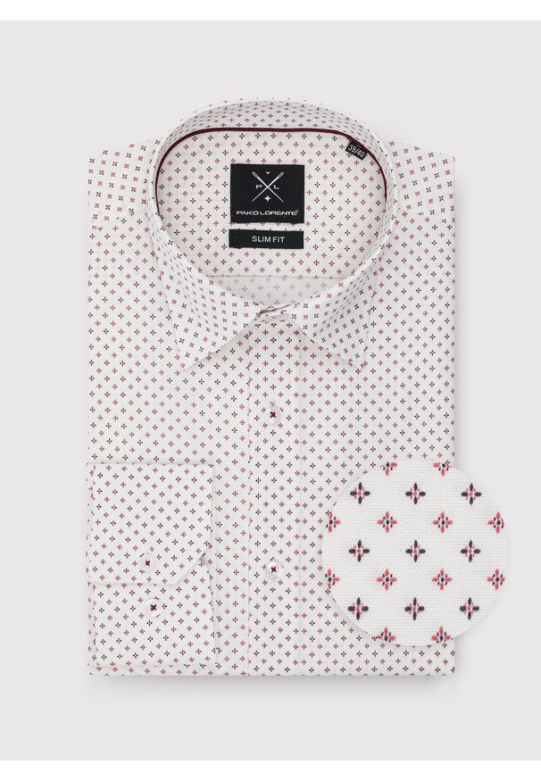 Pako Lorente - PAKO LORENTE – Koszula męska w mikrowzór. Materiał: bawełna, elastan. Długość rękawa: długi rękaw. Długość: długie