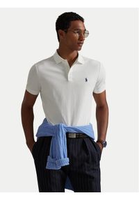 Polo Ralph Lauren Polo 710941439002 Biały Custom Slim Fit. Typ kołnierza: polo. Kolor: biały. Materiał: bawełna #1