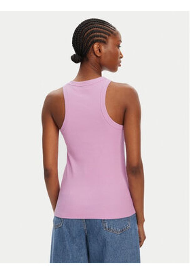 Hugo - HUGO Top 50508857 Różowy Slim Fit. Kolor: różowy. Materiał: bawełna