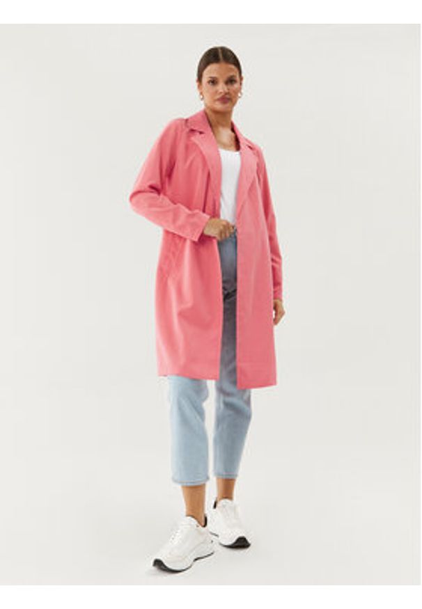 Vero Moda Trencz Billie Daisy 10281638 Różowy Regular Fit. Kolor: różowy. Materiał: syntetyk