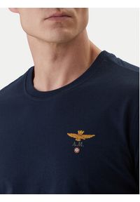 Aeronautica Militare T-Shirt 261TS1580UJ00372 Granatowy Regular Fit. Kolor: niebieski. Materiał: bawełna #4