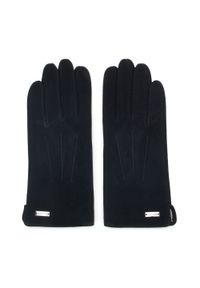 Wittchen - Damskie rękawiczki welurowe czarne. Kolor: czarny. Materiał: welur, skóra. Wzór: aplikacja. Styl: klasyczny, elegancki #4