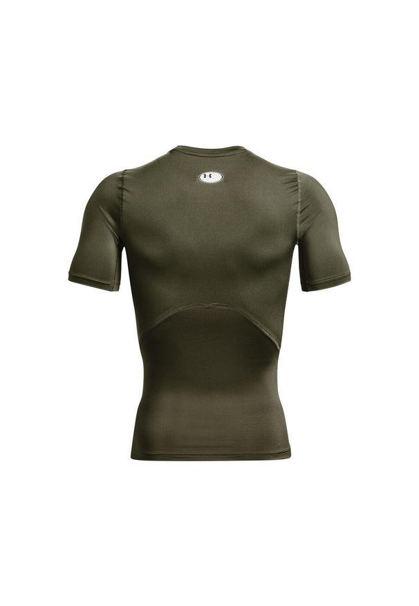 Koszulka treningowa męska Under Armour Ua Hg Armour Comp Ss. Kolor: biały, wielokolorowy, zielony. Materiał: poliester. Długość rękawa: krótki rękaw. Długość: krótkie. Sport: bieganie