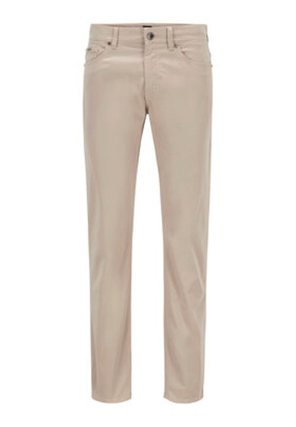 BOSS - Boss Spodnie materiałowe Daelaware3-1-20+ 50440492 Beżowy Slim Fit. Kolor: beżowy. Materiał: bawełna