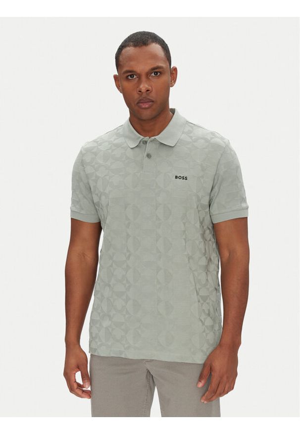 BOSS Polo Pirax 50538191 Zielony Relaxed Fit. Typ kołnierza: polo. Kolor: zielony. Materiał: bawełna