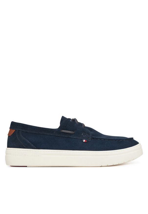 TOMMY HILFIGER - Tommy Hilfiger Półbuty Modern Light Hybrid Suede Boat S FM0FM05352 Granatowy. Kolor: niebieski. Materiał: zamsz, skóra