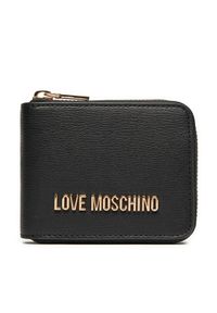 Love Moschino - LOVE MOSCHINO Portfel damski JC5639PP0LLD0000 Czarny. Kolor: czarny. Materiał: skóra