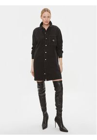 Calvin Klein Jeans Sukienka jeansowa Utility J20J222460 Czarny Regular Fit. Kolor: czarny. Materiał: bawełna #3