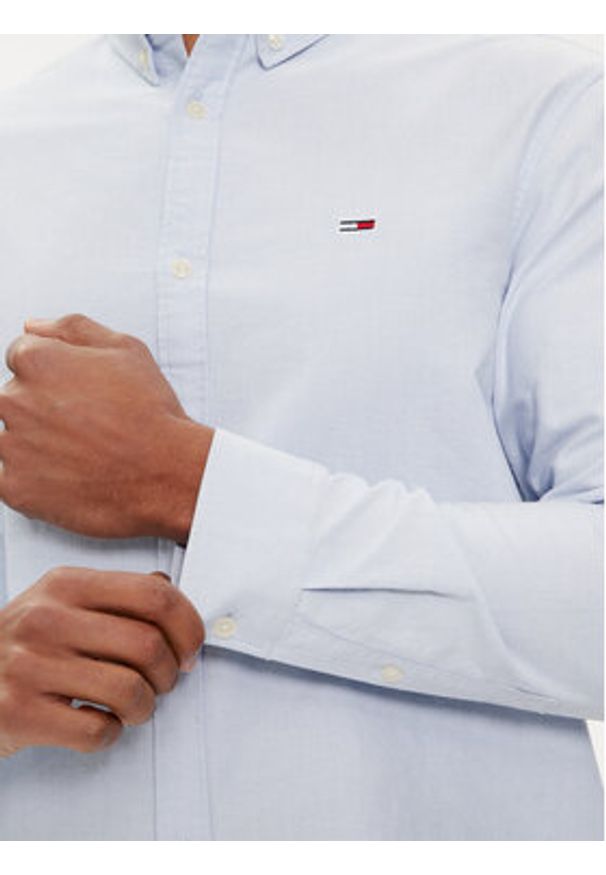 Tommy Jeans Koszula Entry DM0DM19134 Błękitny Regular Fit. Kolor: niebieski. Materiał: bawełna