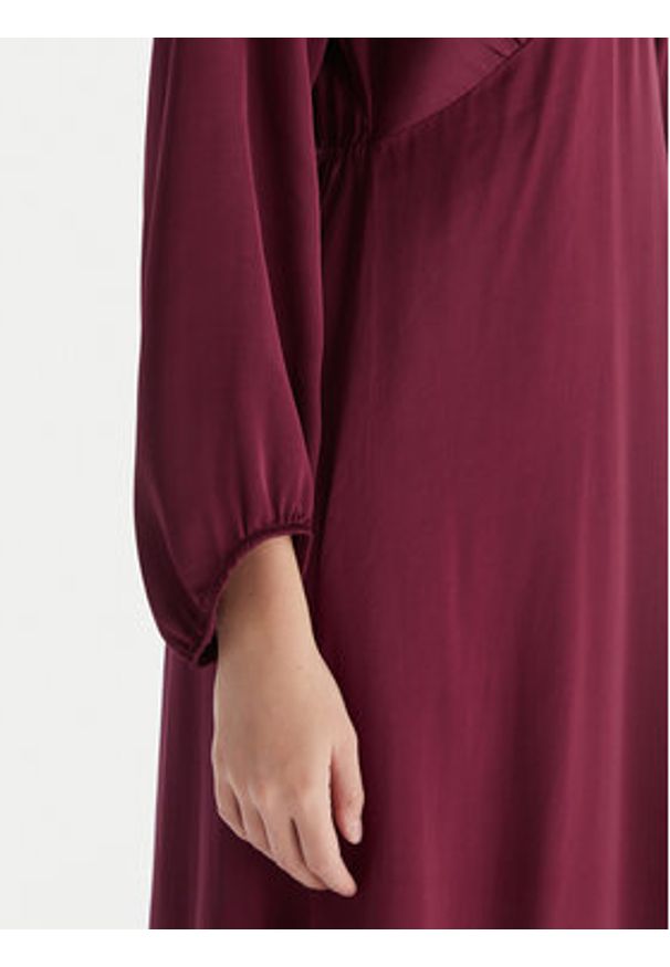 ViCOLO Sukienka koktajlowa TF0250 Bordowy Regular Fit. Kolor: czerwony. Materiał: wiskoza. Styl: wizytowy