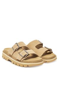 Tommy Jeans Klapki Tjw Double Strap Sandal Suede EN0EN02797 Brązowy. Kolor: brązowy. Materiał: zamsz, skóra #6