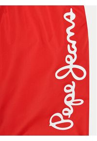 Pepe Jeans Szorty kąpielowe Logo Swimshort PBB10329 Czerwony Regular Fit. Kolor: czerwony. Materiał: syntetyk #3