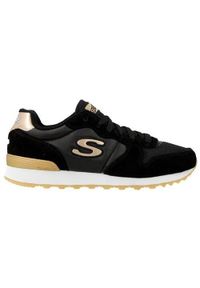 skechers - Buty do chodzenia damskie Skechers 111BLK. Zapięcie: sznurówki. Kolor: czarny. Materiał: syntetyk, tkanina, materiał. Szerokość cholewki: normalna. Sport: turystyka piesza