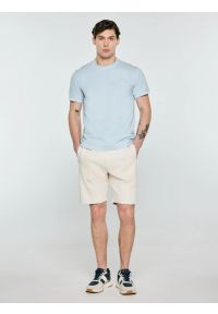 Big-Star - Koszulka męska bawełniana z subtelnym nadrukiem błękitna Wlader 400. Okazja: na co dzień. Kolor: niebieski. Materiał: bawełna. Wzór: nadruk. Styl: sportowy, klasyczny, casual #6