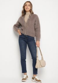 Born2be - Niebieskie Klasyczne Jeansy Skinny z Regularnym Stanem Rastina. Okazja: na spotkanie biznesowe, do pracy, na co dzień. Kolor: niebieski. Styl: klasyczny