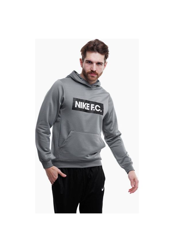 Bluza sportowa męska Nike NK DF FC Libero Hoodie. Kolor: szary. Materiał: poliester
