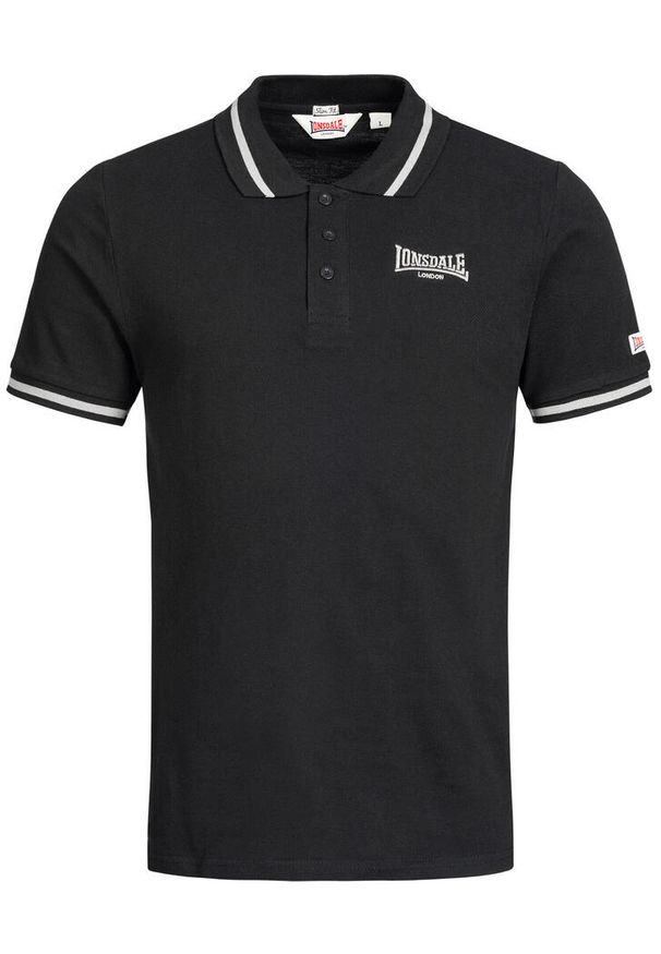 Polo Lonsdale Causton. Typ kołnierza: polo. Kolor: czarny
