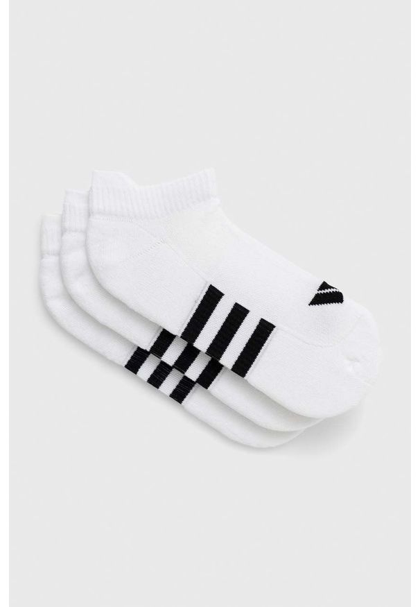 adidas Performance skarpetki 3-pack kolor biały. Kolor: biały. Materiał: poliester, skóra, materiał