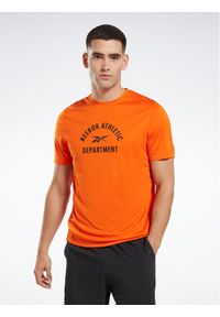 Reebok T-Shirt Training Graphic IC7665 Pomarańczowy Active Fit. Kolor: pomarańczowy. Materiał: syntetyk #1